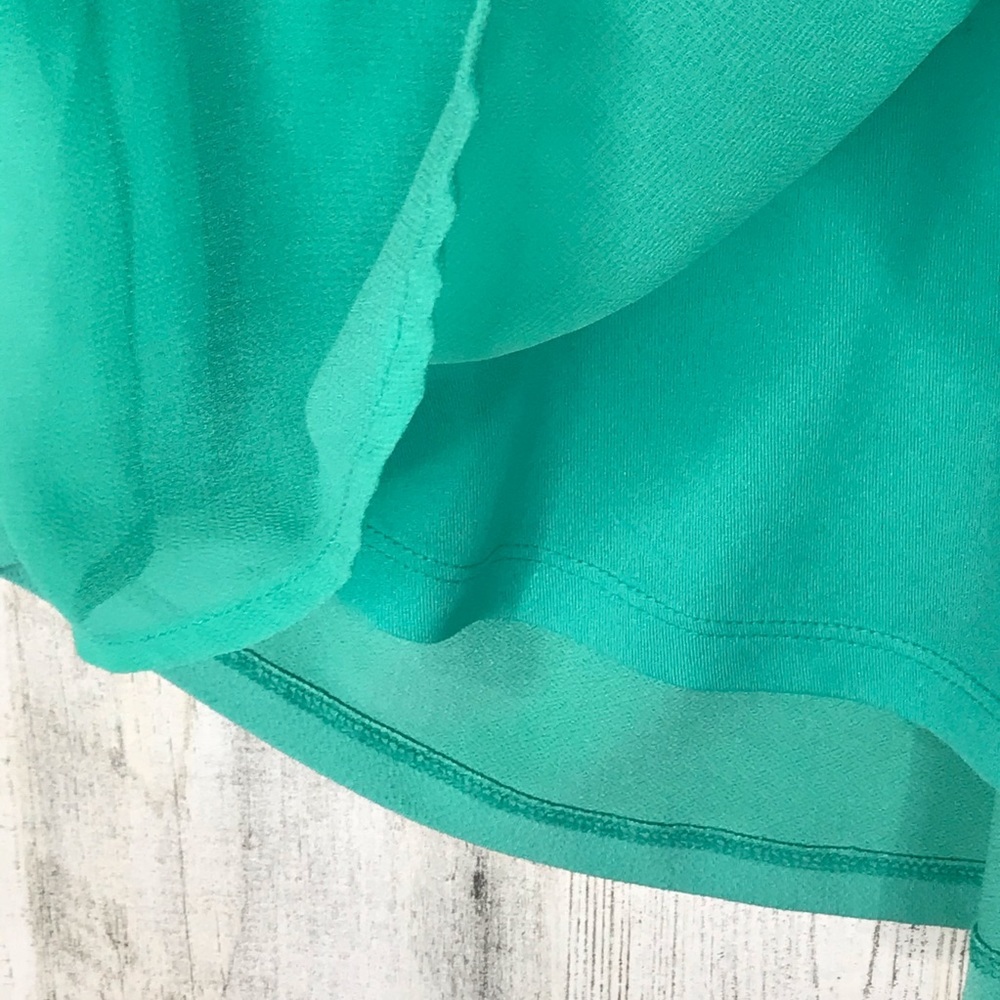 Charter Club semi-sheer chiffon bell sleeve top - Picture 4 of 6